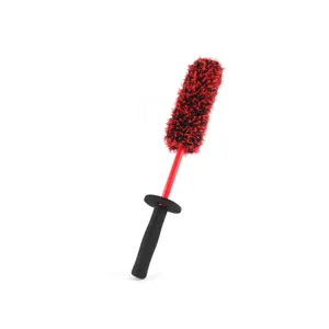 AUTO TIGER red and black two-color Microfiber Car Tire Wheel Hub Washing Cleaning Detailing Brush For Auto Care