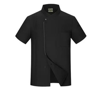 Veste de travail pour personnel de service, en polyester/coton tissé, avec logo OEM, pour serveurs, serveuses, traiteur, hôtel, restaurant, chef