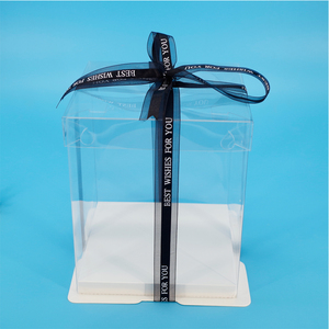 Boîte d'emballage pliable pour gâteaux, 2 couches, en plastique transparent, coffret de boulangerie, prix d'usine, vente en gros, unités - Product Image 2