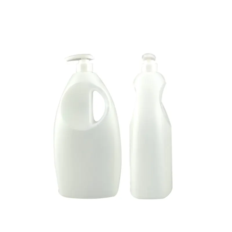 2000ml 2 liter 68oz empty white HDPE Plastic lotion pump packaging bottles for hair shampoo body lotion wash factory price