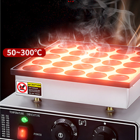 Nouveau Gaufrier Électrique Antiadhésif en Acier Inoxydable 220V, Machine à Mini Pancakes (Poffertjes) ou Gâteaux Dorayaki Japonais à 25 Moules