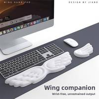 Repose-poignets en cuir pour clavier et souris, motif ailes d'ange, idéal pour le clavier, le souris et le travail au bureau – Meilleure vente