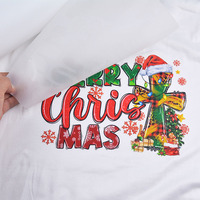 Feuilles d'Autocollants de Transfert Thermique DTF Échantillon Gratuit Logo Plastisol Autocollants de Transfert Thermique DTF avec Impression Personnalisée pour T-Shirts et Vêtements