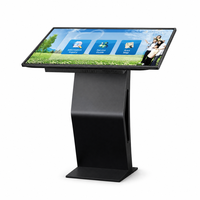 Kiosque interactif sur pied de 43 pouces, écran tactile LCD 4K, affichage numérique Android, 20 points de contact, guide de service en mode paysage