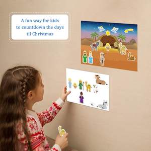 Artisanat religieux autocollants <span class=keywords><strong>de</strong></span> la nativité faire une crèche autocollant ornement bricolage arbre <span class=keywords><strong>de</strong></span> noë<span class=keywords><strong>l</strong></span> suspendus décorations carte - Product Image 6