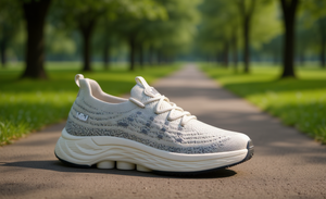 Chaussures de course pour hommes Maj, gris et noir, empeigne en mesh, semelle intermédiaire en EVA, semelle extérieure en caoutchouc, vêtements de sport, vêtements d'extérieur - Product Image 2