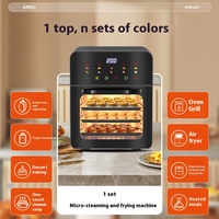 Friteuse à air numérique industrielle en acier inoxydable avec protection contre la surchauffe, pour usage domestique et en camping-car, capacité 12-15L