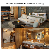 Ensemble de chambre d'hôtel moderne haut de gamme pour appartements de luxe et hôtels de villégiature |   Suite de meubles sur mesure OEM/ODM |   Qualité supérieure