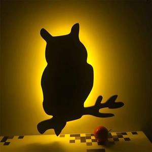 Petit chat minou décor appliques chambre d'enfant lampe moderne chambre de bébé petit garçon fille chambre chevet contrôle du son applique murale - Product Image 1