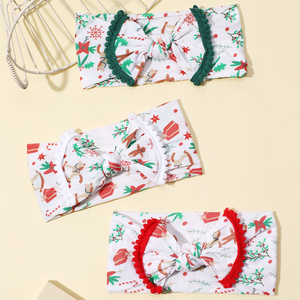 Nuevos accesorios navideños para el cabello para niños, diadema de nailon elástica de borde ancho, lazo para el pelo de bebé, <span class=keywords><strong>banda</strong></span> elástica para el pelo de bebé - Product Image 4