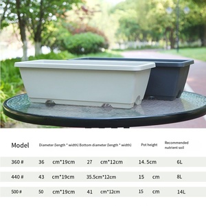 Nouveau bac de plantation rectangulaire en résine pour balcon, idéal pour fleurs et légumes, pot de fleurs paresseux, vente en gros - Product Image 2