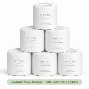 Papel Higiénico para Baño, Pulpa Virgen, Rollo Estándar, Liso, Fabricante OEM ODM, Empaque Retráctil para Hoteles de Lujo, Suministro al por Mayor - Product Image 1