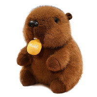 Peluches personnalisables de personnages de dessins animés décoratifs, animaux marmottes, très vendues, avec rembourrage en coton PP et doublure en maille confortable