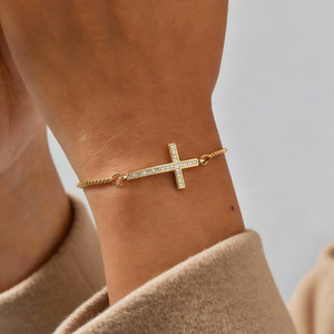 Bracelet réglable en acier inoxydable plaqué or avec zircon en forme d'éléphant, style européen/américain, pour femmes - Product Image 4