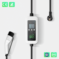 Chargeur EV portable E-mingze 3,5 kW 7 kW 16A Type 2 Prise Schuko Station de recharge pour véhicule électrique avec écran LCD pour les voyages