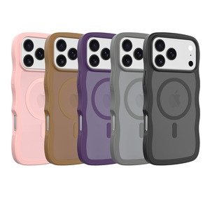 Coque de <span class=keywords><strong>téléphone</strong></span> hybride TPU PC mate à motif ondulé, <span class=keywords><strong>anti</strong></span>-rayures, antichoc, protection <span class=keywords><strong>pour</strong></span> 17 Pro Max - Product Image 6