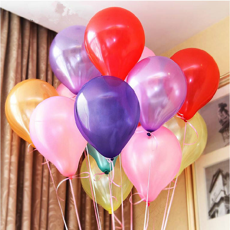 10-Inch 200pcs Pearlescent Thickened Latex Balloons Weddings Holidays Occasions Christmas Halloween Graduation New Year Easter