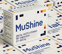 Boîte en papier artisanale personnalisée MuShine pour capsules de vitamines, bonbons et pastilles