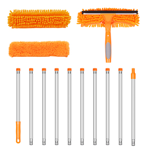 Nettoyeur de <span class=keywords><strong>vitres</strong></span> avec perche télescopique, nettoyage <span class=keywords><strong>des</strong></span> fenêtres avec tête flexible pour les fenêtres hautes intérieures et extérieures et les <span class=keywords><strong>vitres</strong></span> de voiture - Product Image 1