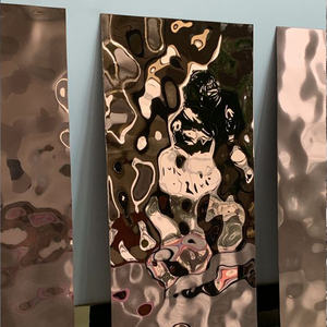 Plaque en acier inoxydable décorative de haute qualité 304 à effet d'ondulation d'eau pour l'installation au plafond - Product Image 4