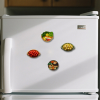 Mini panier de légumes en résine, aimant de réfrigérateur, simulation d'aliments, autocollant pour réfrigérateur, décoration de cuisine et de maison, artisanat en résine, souvenir, vente en gros