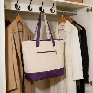 Custom Logo <b>Large</b> Capacity Patchwork Canvas Tote Fashion Shoulder <b>Bag</b> Advertisement Handbag - Product Image 2