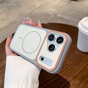 Funda Magnética para Teléfono Compatible con 17 <span class=keywords><strong>Pro</strong></span> <span class=keywords><strong>Max</strong></span>, con Ventana Grande, Acabado Mate Similar a la Piel, Color Sólido, para 16 y 15 - Product Image 1