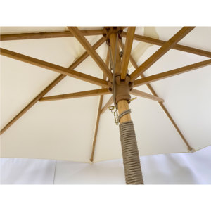 Parasol de jardin MIA ECO Friendly <span class=keywords><strong>Giantex</strong></span> 10 pieds, parasol de marché extérieur avec 8 baleines en bambou, système de levage à poulie et trou de ventilation - Product Image 3