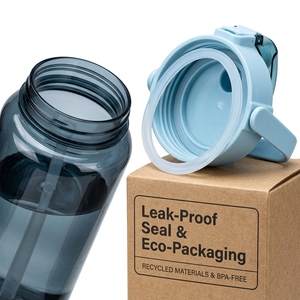 Bouteille d'eau portable en plastique PC de 2 L (64 oz) anti-fuite, grande capacité, pour la salle de sport, le camping, la randonnée et l'<span class=keywords><strong>entraînement</strong></span> en extérieur - Product Image 6