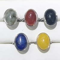 Pendentif et bague en pierre naturelle améthyste, quartz rose, labradorite, jaspe rouge, cuivre pour femmes et hommes, bijoux de mode, cadeau