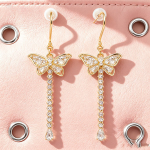 Pendientes de tuerca de moissanita VVS GRA de corte redondo con diseño de cola de pez de líneas simples, rellenos de oro de 14K, joyería de uso diario para mujer - Product Image 5