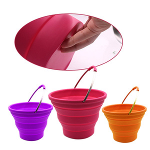 Secchio Pieghevole in Silicone da 1000ml per Acqua Potabile, Sabbia, <span class=keywords><strong>Spiaggia</strong></span>, Campeggio, Lusso, per Alimenti per Cavalli, Lavaggio - Product Image 2