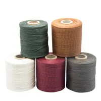 ワックスポリエステル糸を縫うための任意の色のフラットワックスストリング、ナイロンワックス糸を供給してください