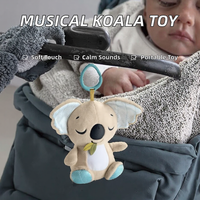 Peluche musicale portable Koala avec bruit blanc et musique pour nouveau-nés, jouet de confort doux unisexe pour bébé, cadeau en gros