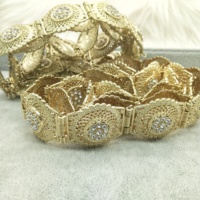 C Grande Taille Full Rhinestone Maroc Ceinture Or Argent Couleur Caftan Chaîne De Taille Ethnique Bijoux De Mariage En Gros