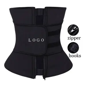 Auf Lager Clip und Reiß verschluss Latex Taille Cincher Korsett Unterbrust Body Shaper Fajas Taille Trainer Bauch gürtel Plus Size