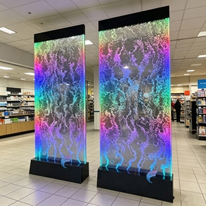 Custom Acrylic Water Bubble <b>Screen</b> <b>Partition</b> Wall Fountain for Hotel Lobby Interior Design - Product Image 5