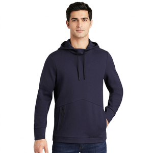 Sudadera con capucha de sherpa para hombre, personalizable, 100% algodón, gris, de manga larga, de secado rápido, transpirable, con media cremallera, para invierno, OEM - Product Image 1