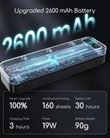 Portable sans fil pour imprimante thermique Bluetooth petit Mobile 1SET :WITH1Case 4 rouleaux de papier thermique Kit 8.5 \ "X 11 \" US Letter A4