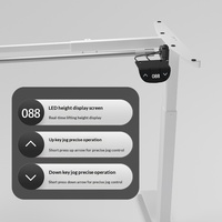Bureau électrique ergonomique GEDO Y100 à hauteur réglable, avec plateau en acier de 18 mm, surface en PVC et système de levage à moteur unique pour bureau intelligent