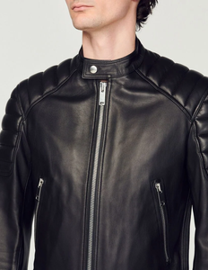 Chaquetas de Cuero para Hombre, Invierno, Estilo Casual, Cuello Alto, Cierre de un Botón, Transpirables, Tallas Grandes, Venta al Por Mayor, Algodón - Product Image 2