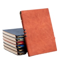 Carnet de notes à couverture rigide en cuir/papier kraft vintage A5/B5/A4 avec logo publicitaire personnalisable - Vente en gros disponible