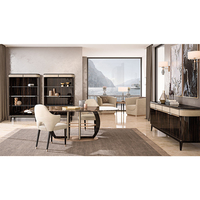 Buffet moderne noir, armoire de service, armoire de salle à manger, armoire de cuisine, console