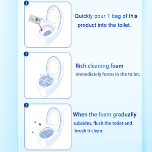 Poudre nettoyante rose haute mousse pour toilettes – Détachant puissant pour taches tenaces et jaunissement – <span class=keywords><strong>Nettoyant</strong></span> automatique pour cuvettes de toilettes - Product Image 6