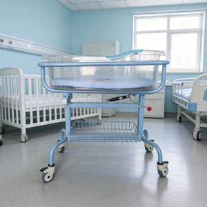 Lit d'hôpital pour nouveau-né, chariot <span class=keywords><strong>de</strong></span> transfert pour bébé, poussette mobile pour <span class=keywords><strong>enfant</strong></span>, chariot <span class=keywords><strong>de</strong></span> transfert pour nourrisson avec roues pour hôpital - Product Image 3