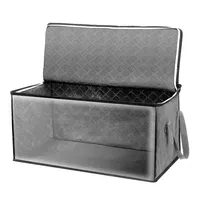 Grand sac de rangement pliable transparent à fermeture éclair pour vêtements, idéal pour les armoires, les salles de bain, le salon et la literie - Simple niveau