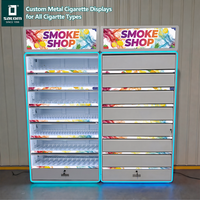 Vitrine de présentation de cigarettes et de tabac personnalisée avec logo Satom Factory, 2FT 3FT, avec éclairage LED pour la promotion en magasin