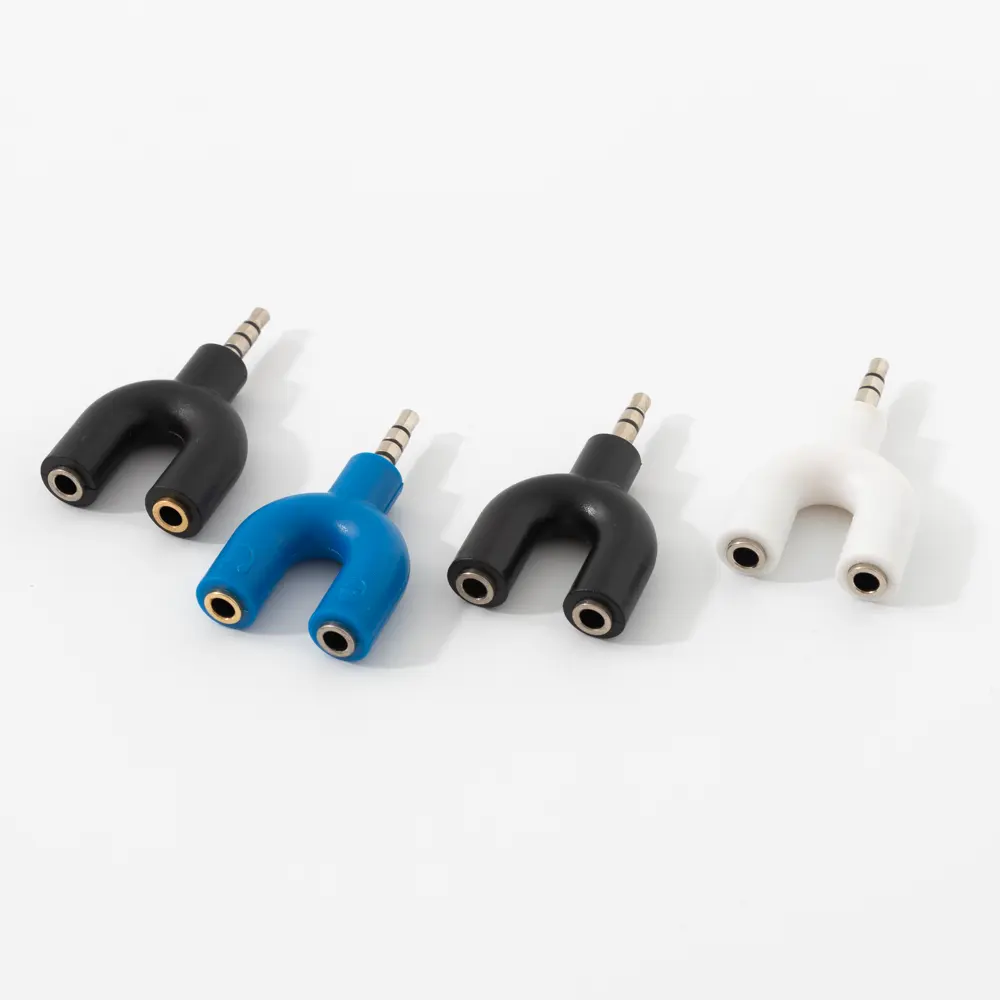 Headphone Universal Splitter Jack - Connect 2 headsets/speakers to 1 stereo jack- No Volume Loss