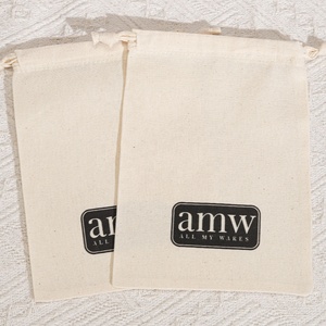 Organic Promotion Natural Muslin Drawstring Gift Packaging Candle Pouch Custom <b>Printed</b> Logo Shoe Hat Storage Cotton Dust Bags - Product Image 3
