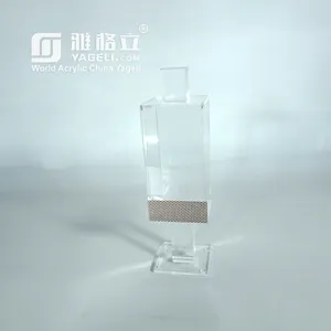 Caixa de fósforos acrílica doméstica personalizada de armazenamento transparente de alta qualidade apenas para exibição